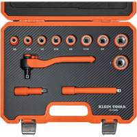 Insulated Ratchet & Socket Set with Case, 1000 V, 12 Pcs O-Max