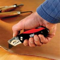 Folding Utility Knife, 2-3/8" Blade, Plastic/Cushion Handle O-Max
