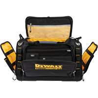 ToughSystem&reg; 2.0 Dirt Repellent Jobsite Tool Bag, 1680 Denier, 50 Pockets, Black/Yellow O-Max