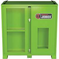 Armoire de rangement d'&eacute;PI sur place, Acier, Vert lime haute visibilit&eacute; O-Max