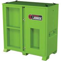 Armoire de rangement d'&eacute;PI sur place, Acier, Vert lime haute visibilit&eacute; O-Max