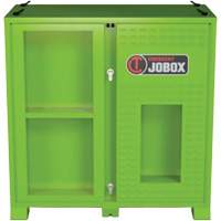 Armoire ventil&eacute;e pour le rangement d'&eacute;PI sur place, Acier, Vert lime haute visibilit&eacute; O-Max