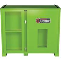 Armoire de rangement d'&eacute;PI sur place, Acier, Vert lime haute visibilit&eacute; O-Max