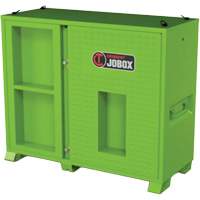 Armoire de rangement d'&eacute;PI sur place, Acier, Vert lime haute visibilit&eacute; O-Max