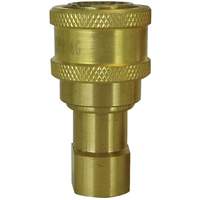 Hydraulic Quick Coupler - Brass Manual Coupler, Brass/Stainless Steel O-Max