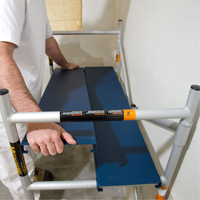 Mobile Work Scaffolding - Mini Scaffoldings, Aluminum Frame, 42" D x 48-1/2" H O-Max