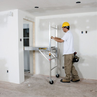 Mobile Work Scaffolding - Maxi Square Scaffolding, Aluminum Frame, 74" D x 75" H O-Max