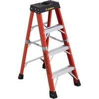 Industrial Extra Heavy-Duty Stepladders (6800 AA Series), 4', Fibreglass, 375 lbs. Capacity, Type 1AA O-Max