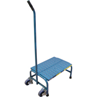 Escabeaux roulants Tilt-N-Roll, 1 marche(s), 16" l x 29" la x 12" h, Capacit&eacute; 300 lb O-Max