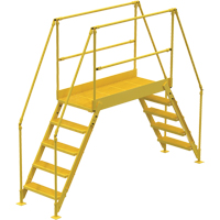 Crossover Ladder, 115-1/2" Overall Span, 50" H x 60" D, 24" Step Width VC453 | O-Max