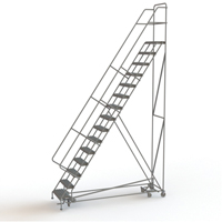 All Directional Rolling Ladder, 15 Steps, 24" Step Width, 150" Platform Height, Steel VC558 | O-Max