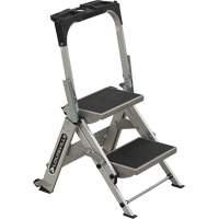 Tilt & Roll Step Stool Ladder, 2 Steps, 23" x 21" x 34.50" High VD438 | O-Max