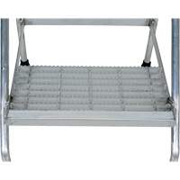 Aluminum Step Stand, 2 Step(s), 22-13/16" W x 24-9/16" L x 20" H, 500 lbs. Capacity VD457 | O-Max