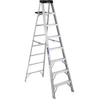 Step Ladder with Pail Shelf, 8', Aluminum, 300 lbs. Capacity, Type 1A VD561 | O-Max