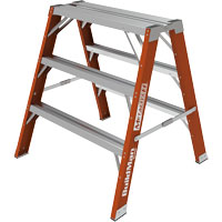 Buildman Step-up Workbench, 3' H x 34.75" W x 33.25" D, 300 lbs. Capacity, Fibreglass O-Max