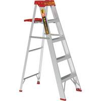 Step Ladder with Paint Tray, 5', Aluminum, 200 lbs. Capacity, Type 3 O-Max