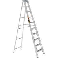 Step Ladder, 10', Aluminum, 225 lbs. Capacity, Type 2 O-Max