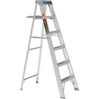 Step Ladder with Paint Tray, 6', Aluminum, 225 lbs. Capacity, Type 2 O-Max