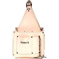Porte-outils pour &eacute;lectricien et travaux d'entretien, Cuir, 17 pochettes, Beige O-Max