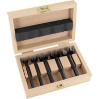 Bormax Forstner Bit Kits in a Wooden Box, 7 Pieces, Steel O-Max