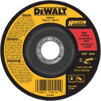 High Performance Metal Grinding Wheel, 4-1/2" x 1/4", 7/8" Arbor, Aluminum Oxide, Type 27 O-Max