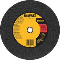 General Purpose Metal Cutting Chop Saw Wheel, 14" x 7/64", 1" Arbor, Type 1, Aluminum Oxide, 4300 RPM O-Max
