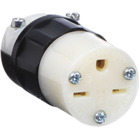 Grounding Straight Blade Connector, 6-15R, Nylon O-Max