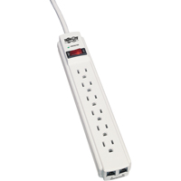 Protect-It Surge Suppressors, 6 Outlets, 720 J, 1800 W, 4' Cord O-Max