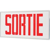 Enseignes sortie Stella - Sortie, DEL, &agrave; raccordement fixe, 17-1/2" lo x 18-1/2" la, Français O-Max