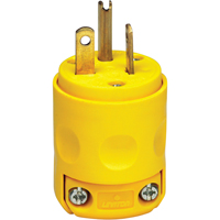 Commercial Grade Straight Blade Plug, Plastic, 20 A, 125 V O-Max
