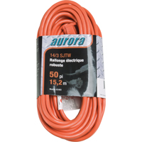 Cordon rallonge en vinyle, Ext&eacute;rieur, SJTW, AWG 14/3, 15 A, 50' O-Max