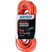 Extension Cord, Indoor/Outdoor, SJTW, 16/3 AWG, 13 A, 50' O-Max