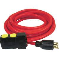 Rallonge pour g&eacute;n&eacute;ratrice avec remises en circuit, SJTW, AWG 10, 20 A, 4 prise(s), 25' O-Max