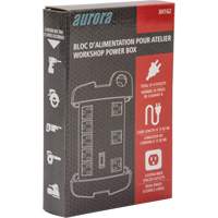 Workshop Surge Protector Power Strip, 8 Outlets, 1350 J, 1875 W, 6' Cord O-Max