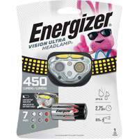 Vision Ultra Industrial Headlamp, LED, 450 Lumens, 2 Hrs. Run Time, AAA Batteries O-Max