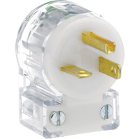 Angled Hospital Grade Extension Plug, Nylon, 20 Amps, 125 V O-Max