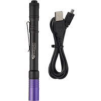 Lampe stylo UV avec port de recharge micro USB Stylus Pro, DEL, Corps en Aluminium, piles Rechargeable, Compris O-Max