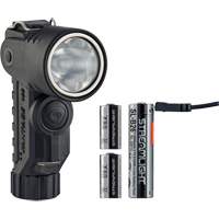 Lame de poche &agrave; alimentation multiple &agrave; angle droit pour casque Vantage 180 X, DEL, Piles Rechargeable/CR123A, Polym&egrave;re de nylon O-Max