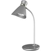 Lampe de bureau, 6 W, DEL, Col 16", Argent O-Max