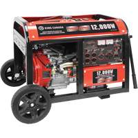 Electric Start Gas Generator with Wheel Kit, 12000 W Surge, 9000 W Rated, 120 V/240 V, 31 L Tank O-Max
