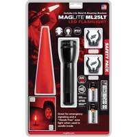 Safety Flashlight Pack, LED, 192 Lumens, C Batteries O-Max