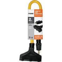 Fiche &agrave; trois prises, Ext&eacute;rieur, STW, AWG 12/3, 15 A, 3 prise(s), 2' O-Max