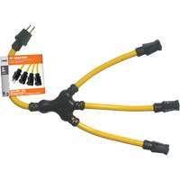 Adaptateur en W, Ext&eacute;rieur, STW, AWG 12/3, 15 A, 3 prise(s), 2' O-Max
