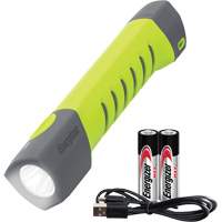 Small Pro Series Hybrid Handheld Flashlight, LED, 500 Lumens, Rechargeable/AA Batteries O-Max