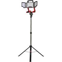 Lampe de travail &agrave; DEL professionnelle &agrave; panneaux pliants lumens sans fil 18V sur tr&eacute;pied, DEL, 3600 lumens O-Max